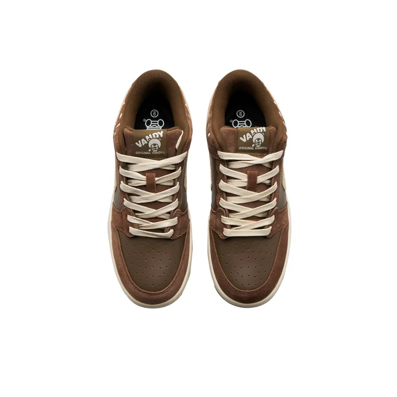 Vandy The Pink Choco Churro Burger Shoes Low Top Stylish Skateboarding Shoes Unisex Brown-5