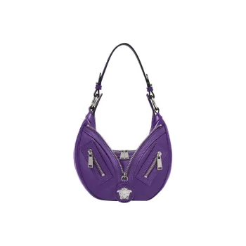 FANSIZHE Cow Leather Hobo Bag Biker Bag Shoulder Bag Handbag Shoulder Bag Women's Purple