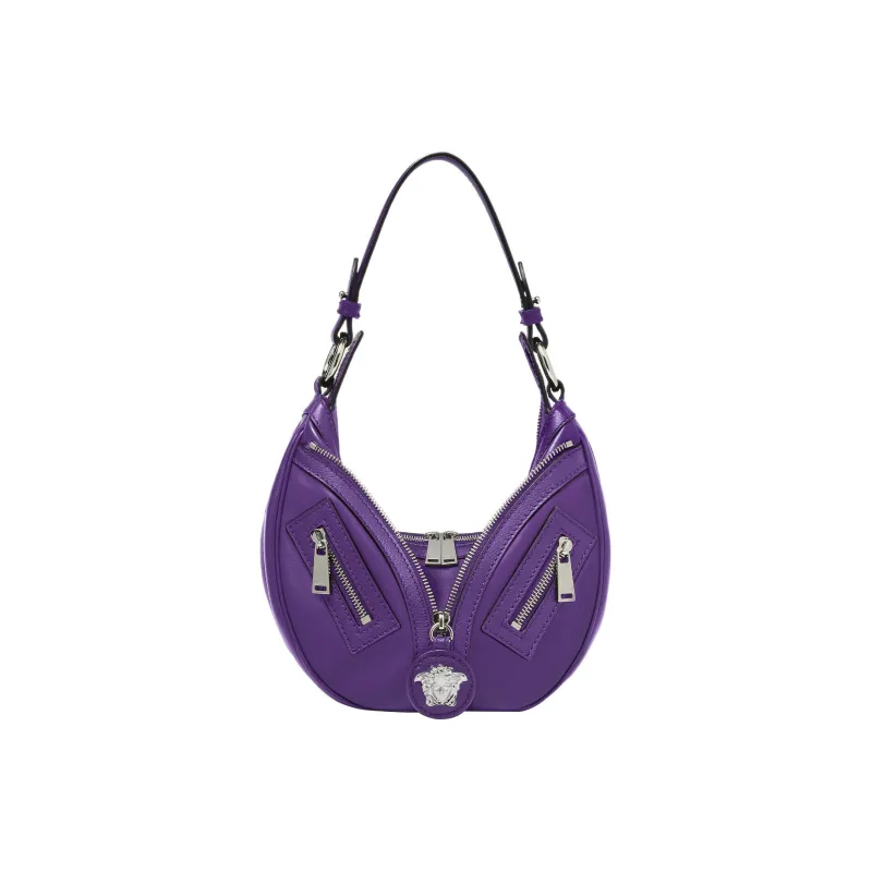 FANSIZHE Cow Leather Hobo Bag Biker Bag Shoulder Bag Handbag Shoulder Bag Women's Purple-0