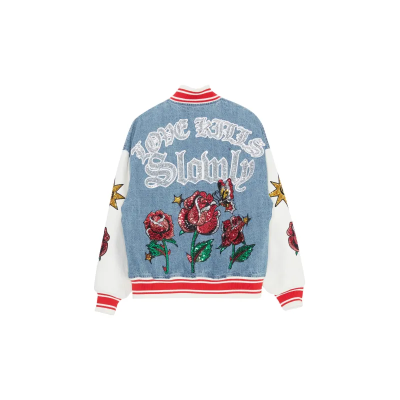 Ed Hardy Baseball Jerseys Women's Indigo E1PAW126-1