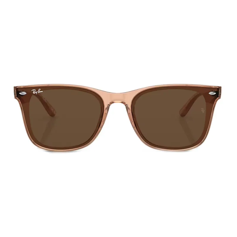 RayBan Plate Frame Square Sunglasses Unisex Dark Brown-1