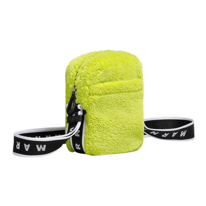 MARNI Cotton Towel Fabric Crossbody Bag, Shoulder Bag Men's Green-2
