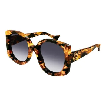 GUCCI Eyewear Tortoiseshell effect Oversized frame Sunglasses
