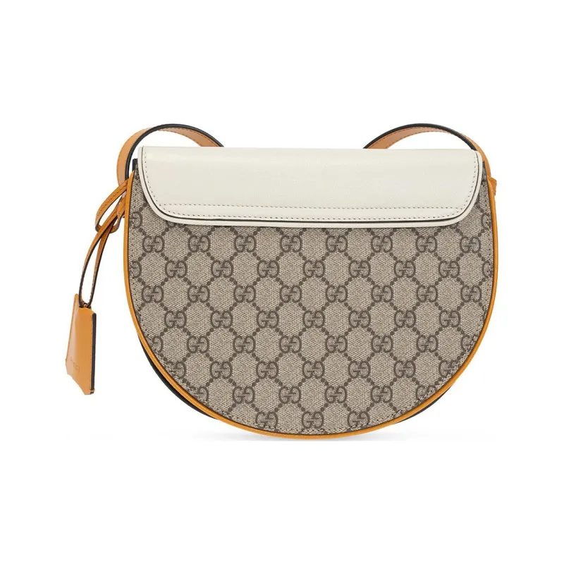 GUCCI Padlock Canvas With Leather Saddle Bag, Crossbody Bag, Shoulder Bag Women's-2