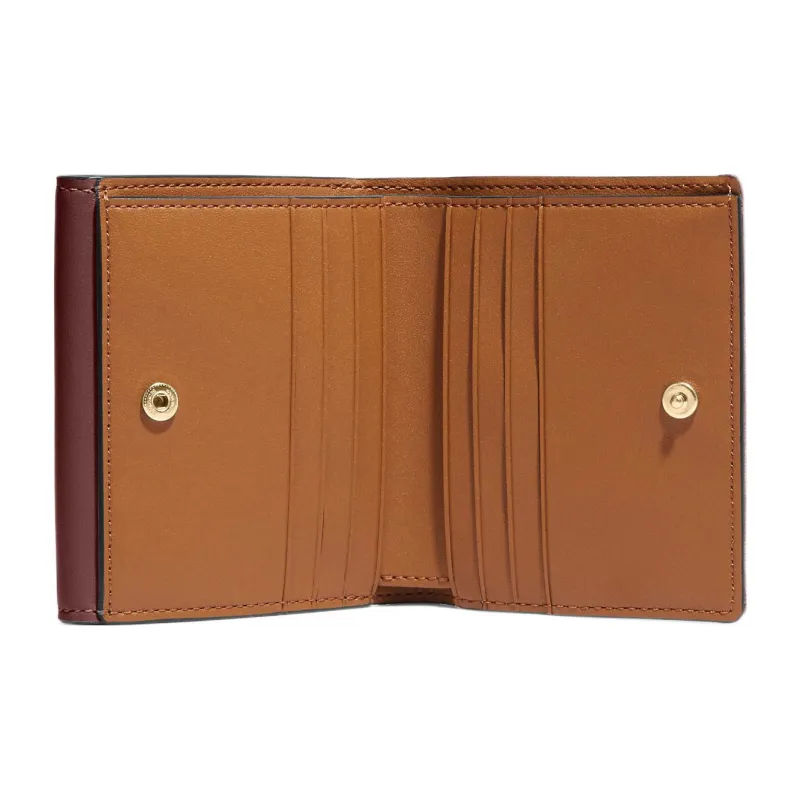 COACH Morgan Canvas With Smooth Leather Clutches Wallets Small Size Women's Brown-1