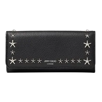 Jimmy Choo Calfskin Wallet Women's Black