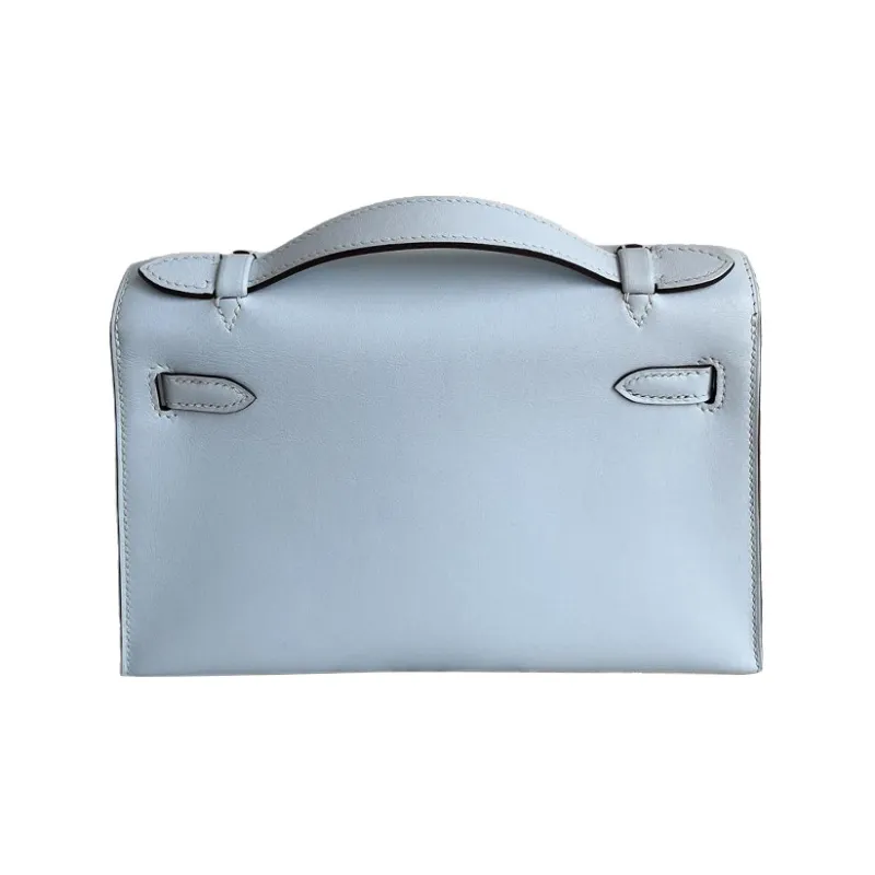 HERMES Mini Kelly Generation 1 Swift Leather Kelly Bag Handbags Women's T0 Bleu Brume Haze Blue/Dusty Blue-4