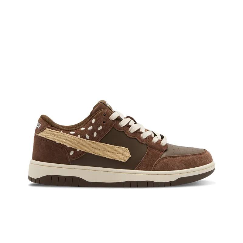 Vandy The Pink Choco Churro Burger Shoes Low Top Stylish Skateboarding Shoes Unisex Brown-3