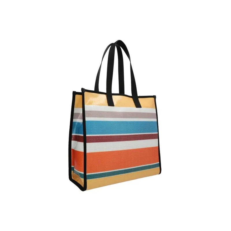 ETRO Logo Detailed Striped Tote Bag-2