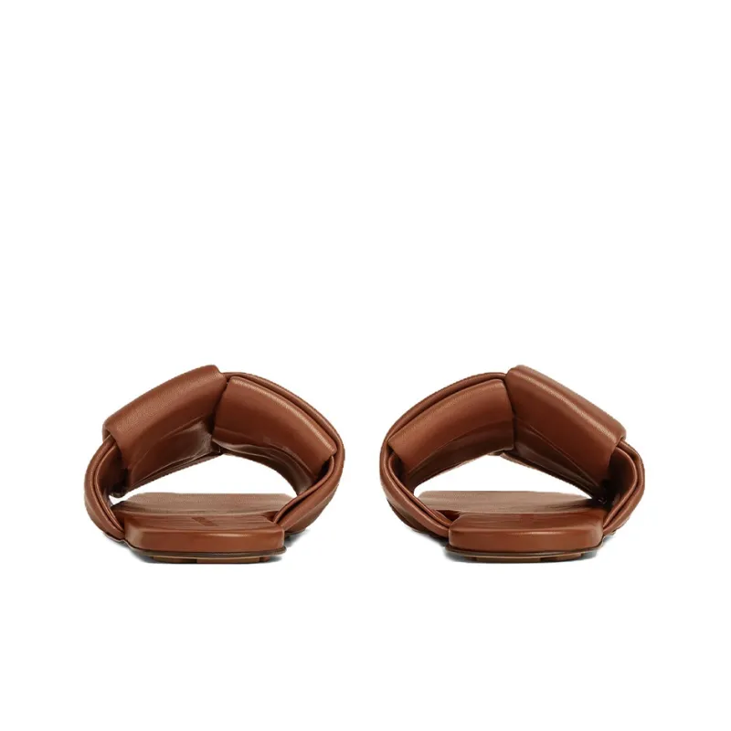 Bottega Veneta Padded Slide Slippers Men's Caramel-4