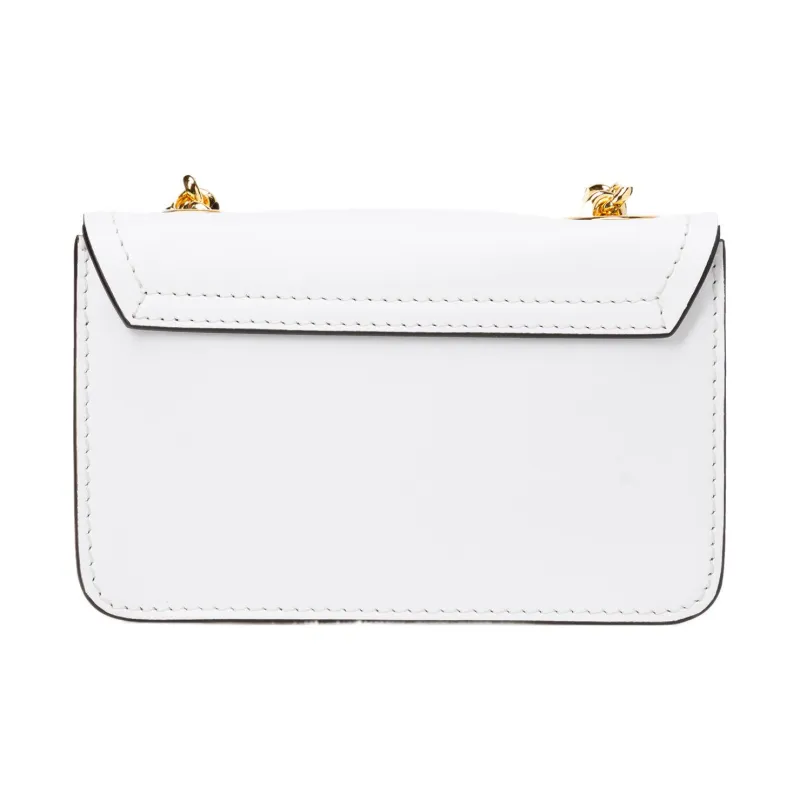 MOSCHINO Calfskin Shoulder Bag, Crossbody Bag Mini Women's White-2