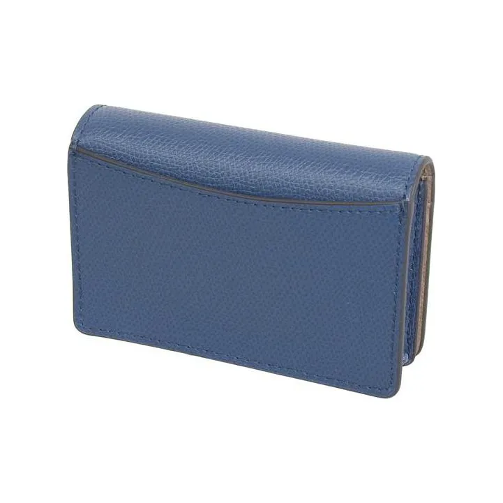Furla Leather Business Card Holder Card Case Women's Blue-2