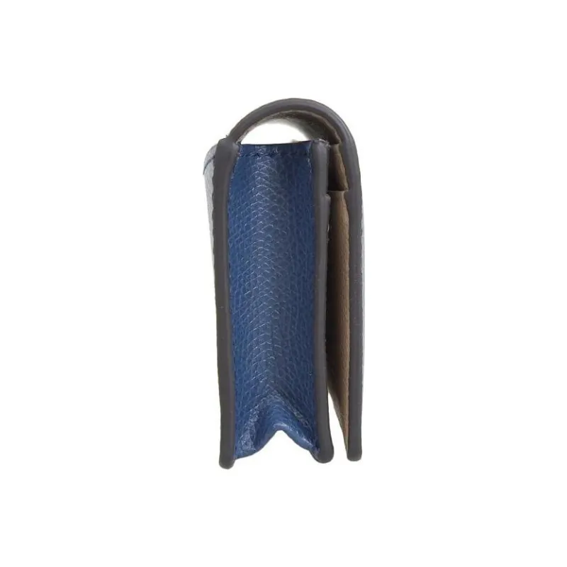 Furla Leather Business Card Holder Card Case Women's Blue-3