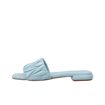 MIU MIU Slip Resistant Slide Slippers Women's Blue