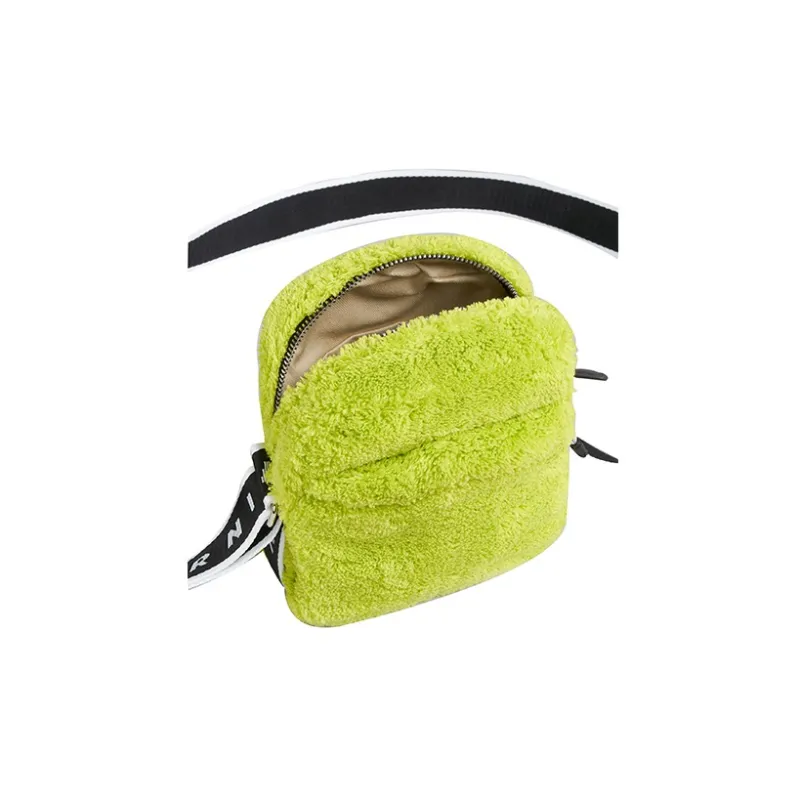 MARNI Cotton Towel Fabric Crossbody Bag, Shoulder Bag Men's Green-4