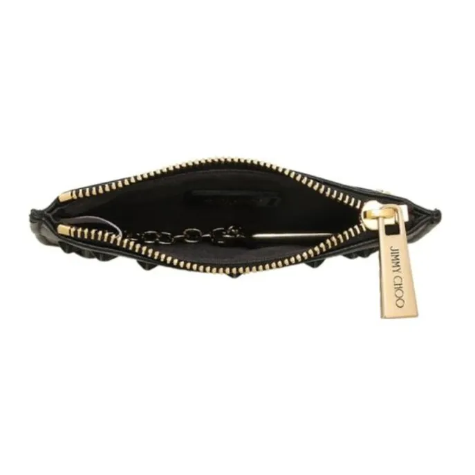 Jimmy Choo Cow Leather Wallet Women's Black-5