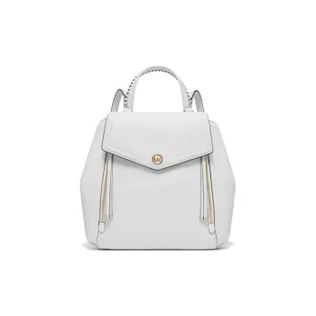 MICHAEL KORS Freya Cow Leather Backpack Medium Size Women's White