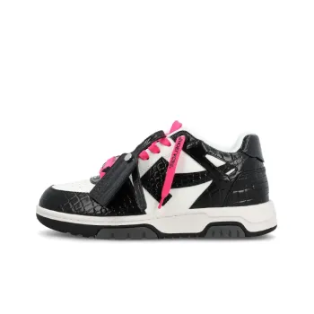 OFF WHITE Out Of Office Croc Effect Sneakers 'Black Pink White' Women's