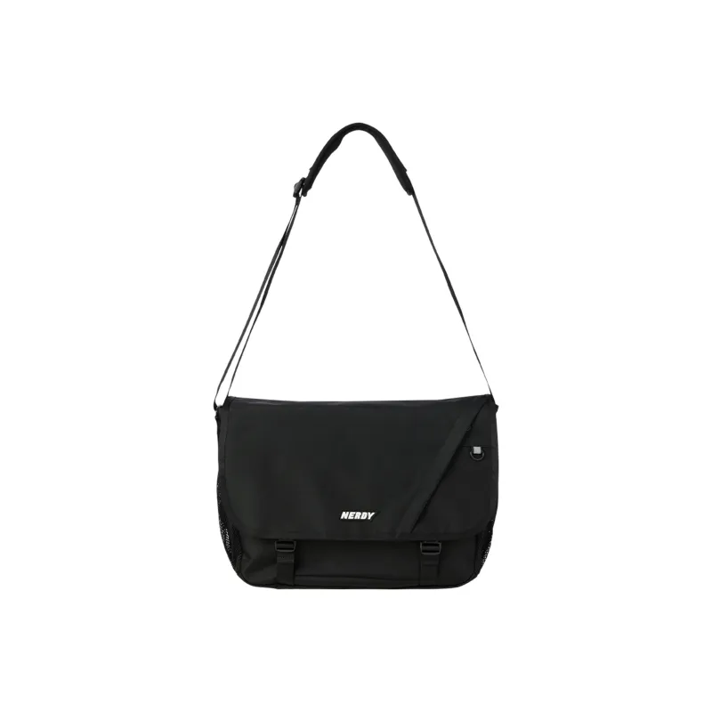 NERDY Polyester Messenger Bag, Shoulder Bag, Crossbody Bag Regular Unisex Black-0