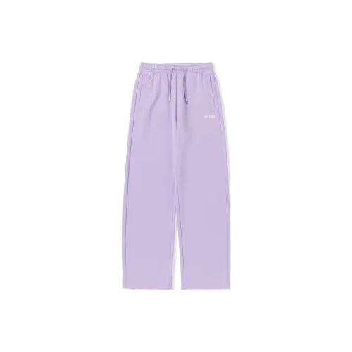 Nerdy Knitted Sweatpants Unisex Light Purple