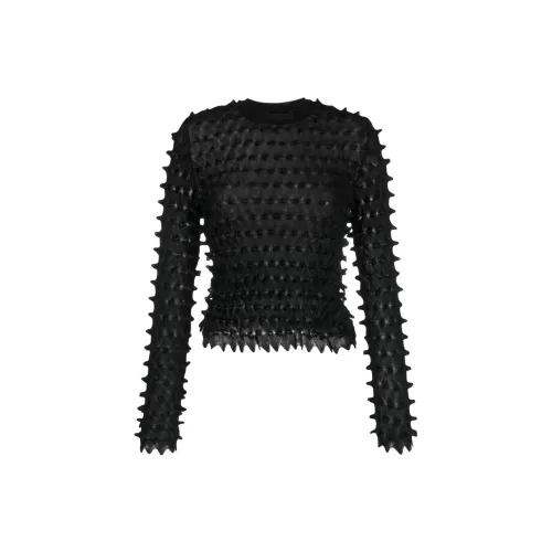 VERSACE Crop Tops Women's Black