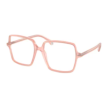 CHANEL Plate Frame With Metal And Plate Square Optical Glasses Unisex Pink