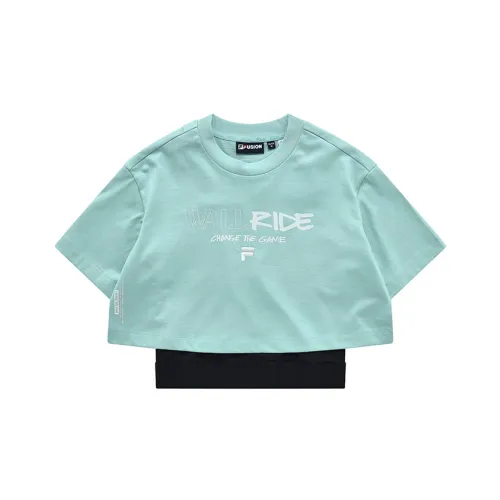 FILA FUSION STREET SPORT T-Shirts Women's Set Gel Gray Green