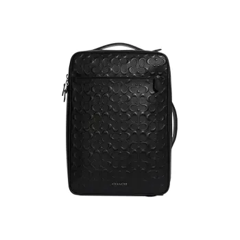 COACH Graham Leather Patchwork Calfskin Backpack Large Size Men's Black