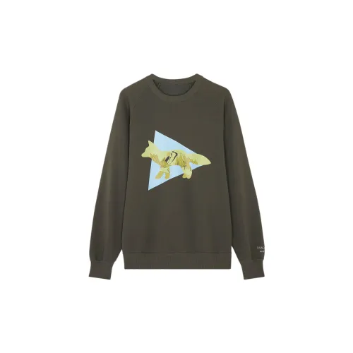 And Wander Maison Kitsune X AND WANDER Sweatshirts Unisex Coffee