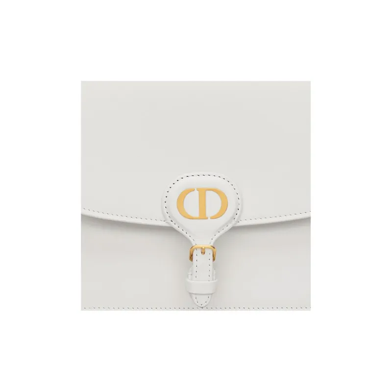 DIOR Bobby Smooth Calf Leather Clutch Women's White-4