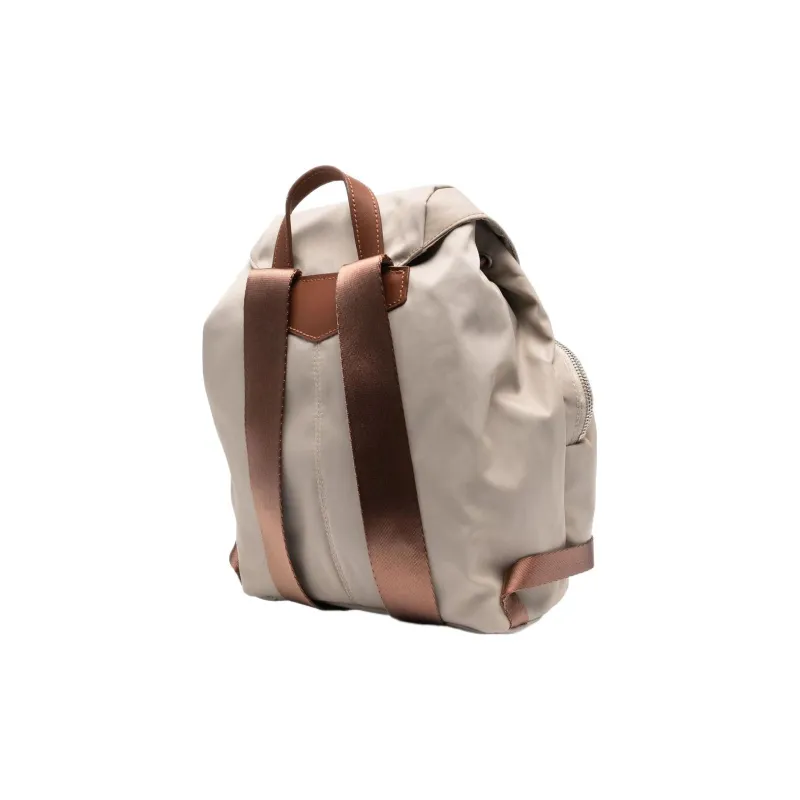 Timberland Cow Leather Trim Backpack Men's Light Beige/Cream Brown-1