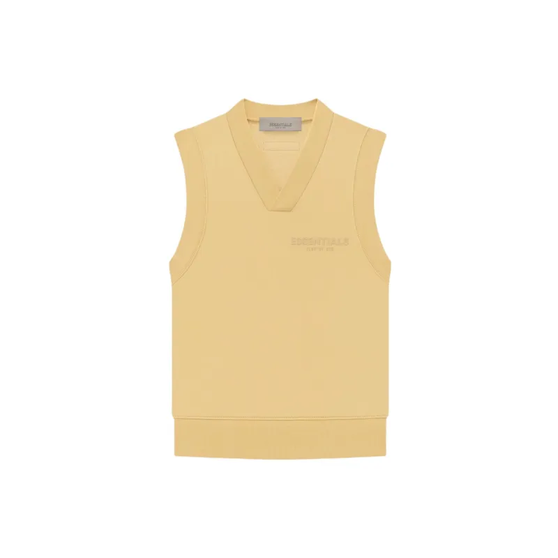 Fear Of God Essentials Pullover V Neck Vest 'Light Tuscan'-0