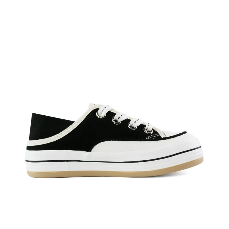 Warrior Low Top Skateboard Shoes Women's Black Rice-1