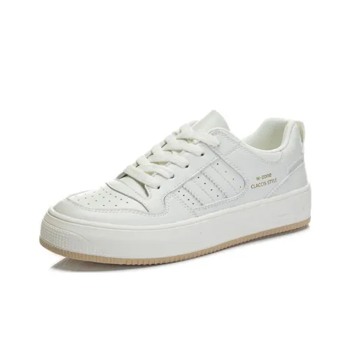 WESTLINK Skateboard Shoes Women's Low-Top Off White