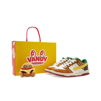 Vandy The Pink OG Burger Shoes Stylish Skateboarding Shoes Unisex Brown Burger Shoes