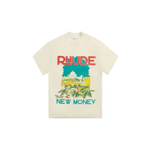 RHUDE T-Shirts Men Vintage White