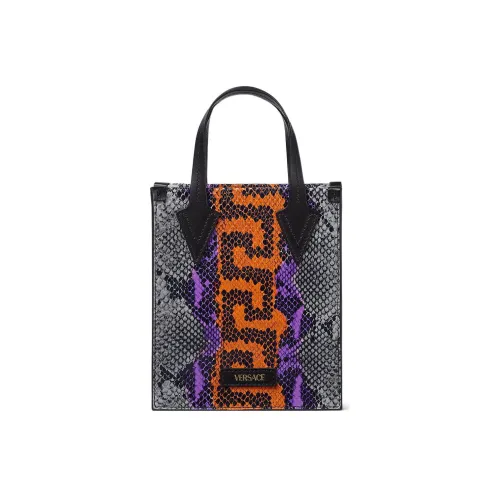 VERSACE Cow Leather tote Dusy Bag Shopping Bag Shoulder Bag Crossbody Bag Handbag Small Size Men's Multicolor