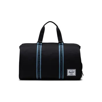 Herschel Recycled Material Shoulder Bag Crossbody Bag Handbag Large Size Unisex Black/Rippling Blue