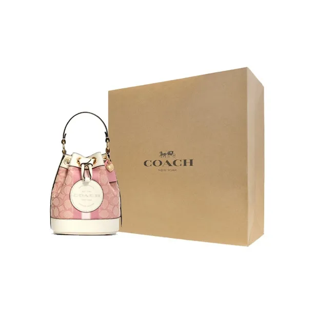 COACH Dempsey Cow Leather Bucket Bag Crossbody Bag Shoulder Bag Handbag Mini Women's Cherry Blossom Pink-3