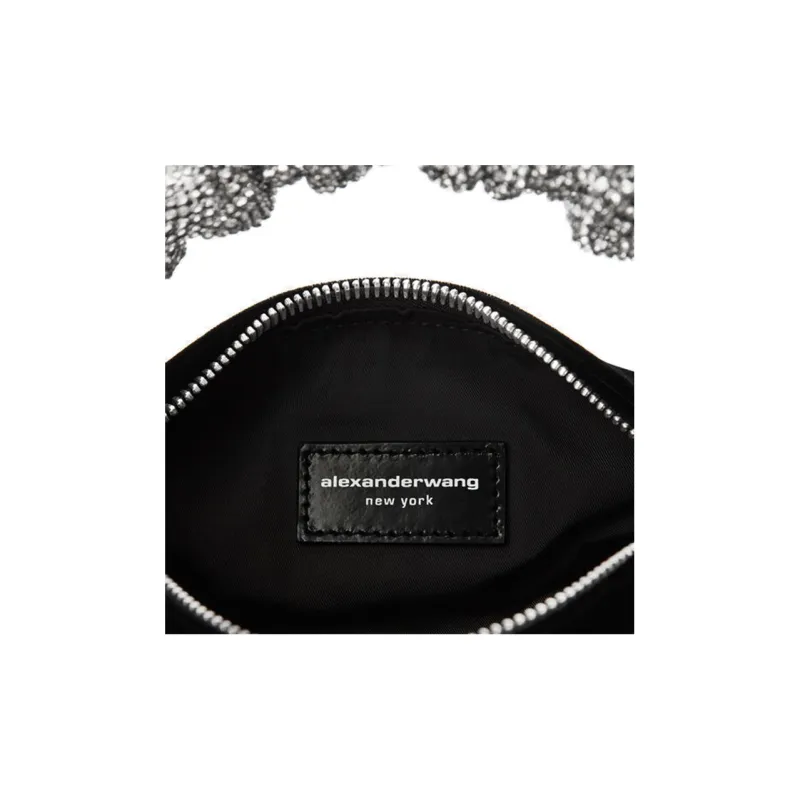 Alexander Wang Velvet Shoulder Bag Handbag Mini Women's Black-5
