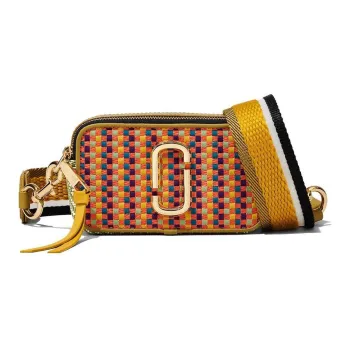MARC JACOBS Snapshot Cotton Shoulder Bag Crossbody Bag Small Size Women's Multicolor