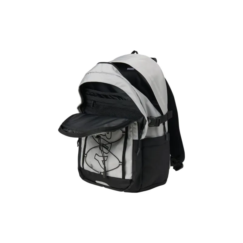 NERDY Nylon Backpack Regular Unisex Gray White-1