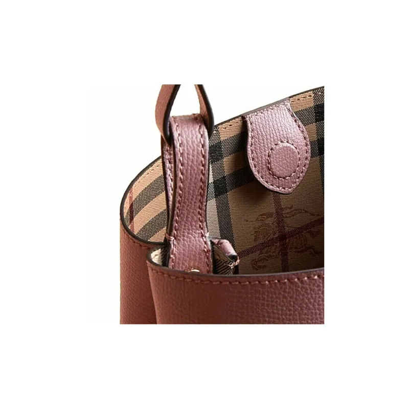 Burberry Cow Leather Bucket Bag, Crossbody Bag, Shoulder Bag Women's Pink-7