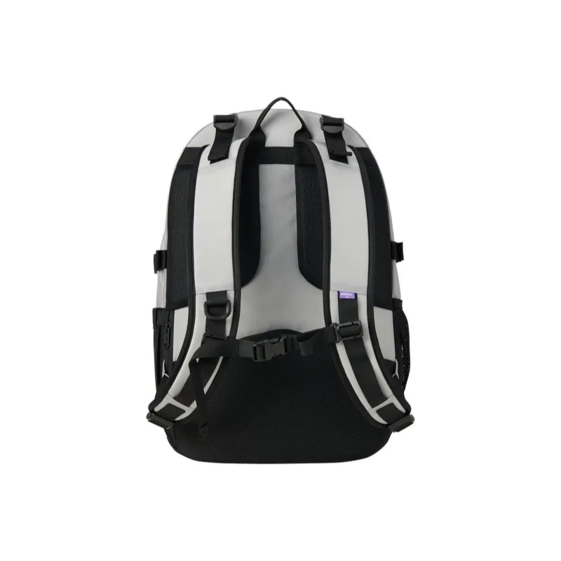 NERDY Nylon Backpack Regular Unisex Gray White-2