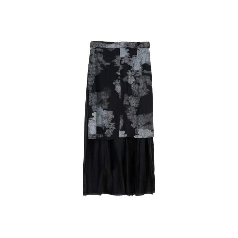 HEYMARKET Casual Long Skirts Women's Black-1