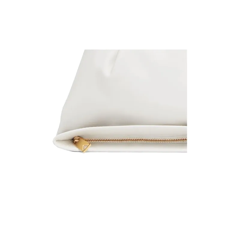 Bottega Veneta Calfskin Clutch Handbag Mini Women's White-2