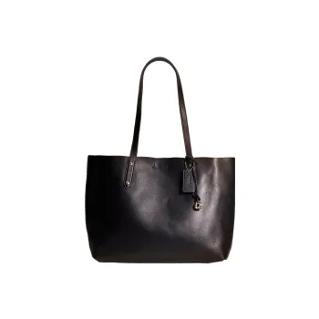 COACH Central Leather Tote Bag Shopping Bag Shoulder Bag Crossbody Bag Handbag Large Size Women's Black