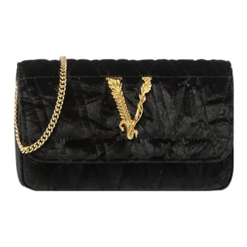 FANSIZHE Virtus Velour Crossbody Bag Shoulder Bag Women's Black