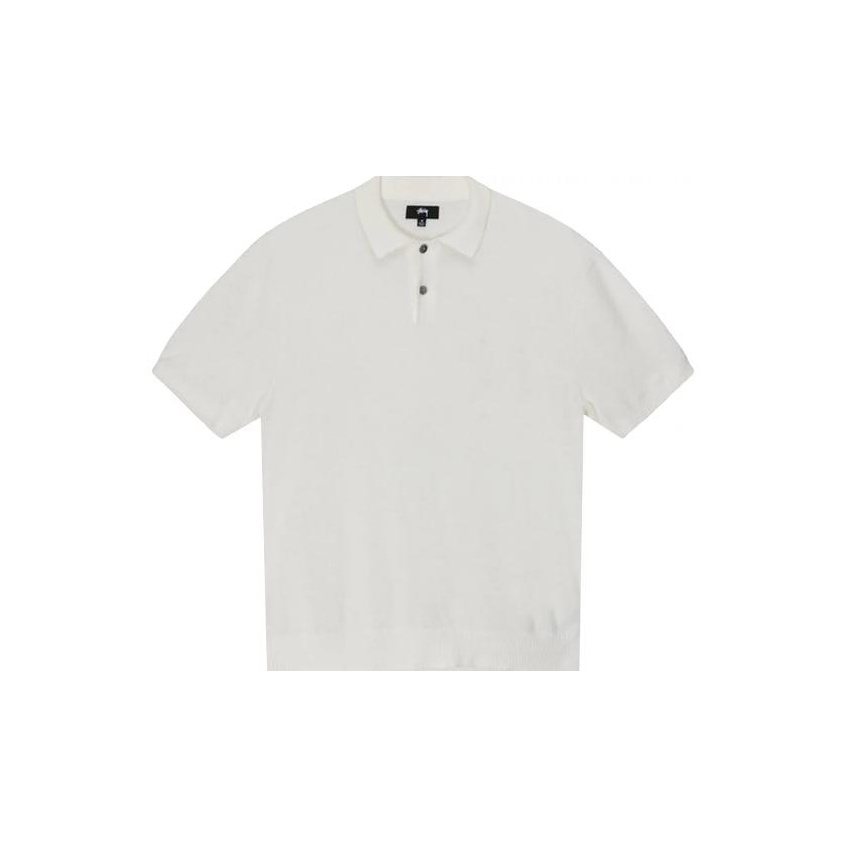 Stussy Textured Short-Sleeve Polo Sweater