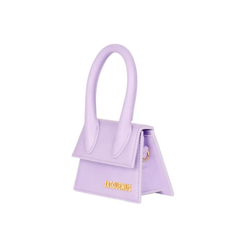 Jacquemus Cow Leather Shoulder Bag Crossbody Bag Handbag Mini Women's Purple-1